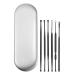 VOCOSTE 6Pcs Stainless Steel Ear Cleansing Tool Set Ear Cleaner Ear Care Set with Storage Case Black