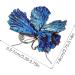 Natural Stone Crystal Ornament - Natural Butterfly Pendant with Crystal | Natural Crystal Stone Charm Smooth Polished Gemstone Charm for Parties Silver - Buy Online on GoSupps.com