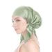 SissiLita 100 percent Silk Bonnet for Sleeping  Hair Bonnet with Tie Band  Large Silk Sleep Cap for Curly Hair  Silk Hair Wrap for Hair Care (Sage Green)  One Size