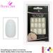 Bling Art Oval False Nails Gel Glossy Glitter French Manicure Fake Medium Tips with Glue (Pearl White Gel) - Buy Online on GoSupps.com