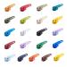 Pandahall 210 pieces of colorful zipper repair set slider for use in sewing or jewelry-fix zippers for the wallet