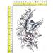 PARITA Big Tattoos Cute Swallow Bird Flower Sticker Vintage Fake 3D Tattoo - Waterproof Temporary Body Art for Men and Women - Buy Online on GoSupps.com