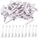 Keadic 200 PCs 7.5 cm Silver Alligator Hair Clip Metal Hair Bow Flat Top Single Prong Hairpins Professional Sectioning Clips Hair Pins for Styling Haircut Hairdressing and DIY (2.95 Inches)