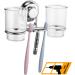 Maxhold Suction Screw Toothbrush Cup Holder | 2 Tooth Plaster Cups | Rust-Free Stainless Steel | No Drill Kitchen & Bathroom Storage - Buy Online on GoSupps.com