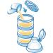 NUK Stackable Baby Milk Powder Dispenser | BPA-Free | 3 Stacking Containers - Buy Online on GoSupps.com