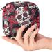 Stylish Menstruation Pad Bag with Zipper - Women's Napkin & Tampon Collection Bag (Day of the Dead Sugar Skull Floral) - Perfect for Girls - Buy Online on GoSupps.com