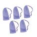 Sac de Sac de Poche Savon en Filet en Maille Exfoliant avec Cordon Cordon - 5pcs Purple Moussant Filet pour le Nettoyage du Visage et du Corps - Soft PE Mesh Saver pour la Maison et les