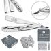 Facn Professional Marble Straight Edge Barber Razor | 100 Blades Included | Salon Quality Cut Throat Shavette - Buy Online on GoSupps.com