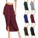 Sanahy Women's Black Wrap Maxi Skirt - Casual Boho Summer Beach Style - Buy Online on GoSupps.com