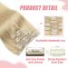 Vlasy Clip in Human Hair Extensions 16 Light Blonde - 7 Pieces Seamless Thick Weft Real Hair Extensions for Women - 80g - Buy Online on GoSupps.com