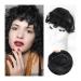 Bangs Hair Clip Messy Curly Short Bangs Clip in Bangs Hair Extension Synthetic Front Curly Bangs Hairpieces Heat Resistant Natural False Hair Piece for Women Girls Bangs Clip in Hair (Color : 2)