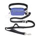 TUDEC Dogs Jogging line with belly belt free-handed leash belt pocket jogging dog leash for large and medium-sized reflective running leash Cotal bag dispenser (blue gray) 763-blue gray blue gray