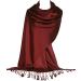 GFM Smooth Shiny Surface Pashmina Style Scarf - Wine Red - Buy Online on GoSupps.com