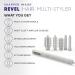 Sharper Image Revel Airflow Styler | 6-in-1 Hot Air Brush & Curling Iron | Ionic Hair Dryer & Detangler for Straight/Curly Hair | Beach Waves & Volumizing Tool - International Shipping Available - Buy Online on GoSupps.com