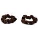 Mytoptrendz Dark Brown Velvet Scrunchies - Solid Color Small Hair Ties for Thin Hair - Stylish Ponytail Bands & Hair Accessories for Girls - Buy Online on GoSupps.com