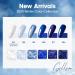 Gellen Gel Nail Polish Set 6 Colors 10ML Navy Royal Blue Shades Glitter Pearlescent White Gel Polish Kit Soak Off UV Gel X Nail Art Design DIY Salon Manicure Christmas Nails Gift for Women Mom Enjoy the Blue - Buy Online on GoSupps.com