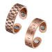 MagEnergy Magnetic Copper Rings for Men Solid Pure Copper Rings 3500 Gauss Magnetic Lymph Detox Ring Jewelry Gift(2pcs) 2Copper/A