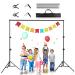 Backdrop Stand for Parties, IFKDNR Back Drop Adjustable Stand, 6.5ftx6.5ft Portable Background Stand for Baby Shower, Birthday Parties, Photo Studio Upgraded Version 6.5*6.5ft