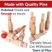Sterling Sports Premium Wooden Lawn Bowling Skittles Set - 11 Pins with Carrying Mesh Bag - Indoor and Outdoor Game - 10 Heavy Solid Wooden Pins and 2 Balls - Buy Online on GoSupps.com