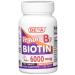 Deva Vegan Vitamins Biotin 6000 mcg Tablets, 90Count 90 Count (Pack of 1)
