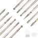 LNSYSNS Nail Drill Bits 12 Pieces Nail Drill Bits 2 Pieces Per Style Diamond Metal Cutter Bits Nail Drill Bits for Natural Nails Manicure and Pedicure Nail Care
