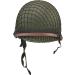 WWII US Army M1 Helmet Replica - Metal Steel Shell with Net/Canvas Chin Strap/Cat Eye Band - Buy Online on GoSupps.com