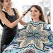 Shop Waterproof Barber Cape - Vintage Flower & Cheetah Hair Cutting Bib for Men & Women | Unisex Hair Salon Essentials - Buy Online on GoSupps.com