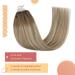Youngsee Ombre Microring Extensions - Real Hair 40cm Remy Brown Blonde - Premium Quality #8A/60/8A 50g - Buy Online on GoSupps.com