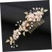 Ipetboom Crystal Headpiece Wedding Hair Comb Flower Leaf Hair Comb Flower Hair Accessories Flower Hair Comb for Women Bridal Hair Comb Tiara Bride European and American Mosaic - Buy Online on GoSupps.com