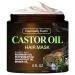 Castor Oil Hair Mask 8 Fl Oz - Infused with Rosemary Peppermint Grapefruit and Ginger Oil - Fuller and Thicker Looking Formula - Last Long with Immediate Effect