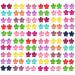 100 pieces mini hair clip clips Betterjonny plastic flowers mini hair clips pearls colorful pearl hair clips hair pearls clip small hair gripper for children girls women