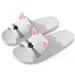 Vunavueya shower and bathing shoes flip-flops for children and adults young girls bathing flaps women men's slippers beach mild 30-44 34/35 EU new white green