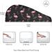 Microfiber Hair Towel Wrap - Super Absorbent Quick Drying Turban for Curly Hair | 2 Pack Black Flamingo - Buy Online on GoSupps.com