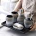 Soap Dispenser 5-Piece Set 6-Piece Set Creative Modern Soap Dispenser Set Kitchen and Bathroom Accessories for Bathroom Kitchen Home Bathroom Soap Dispenser (Color : B) (B) - Buy Online on GoSupps.com