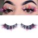 Miss Kiss Pink Glitter Lashes Cute Decoration Eyelashes Sparkly Snow Flower Highlight False Eye Lash Faux Mink For Cosplay Tiktok Dating Festival Party Halloween Christmas Makeup 18 MM Pink-Black