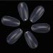 240 PCS False Nail Tips Gel Polish Natural Clear Acrylic Tips for Display Card Manicure Tool(Clear)