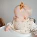 Mushie Black Daisy Silicone Bib | Adjustable & Waterproof Baby Feeding Bibs - Buy Online on GoSupps.com