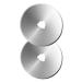 45 mm Rotary Cutter and Trimmer Refill Blades (Pack of 2), Fits All 45 mm Rotary Cutter Olfa Fiskars Truecut Martelli DAFA, 2 PCS Replace Blades for Quilting Scrapbooking Sewing, Sharp and Durable