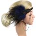 Iwobi Gatsby Feather Headband | Vintage Flapper Party Accessory | Classic Theme Accessories - Buy Online on GoSupps.com