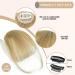 Clip in Wispy Bangs Hair Extensions - 100% Human Hair, French Bangs Fringe - Ash Blonde Color - Buy Online on GoSupps.com