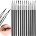 12 Pieces Angled Eyeliner Brush Tint Brush Gel Liquid Thin Makeup Tapered Brush Fine Bent Angle Lightweight for Quick Makeup Tool