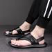 WCXTY Orthopedic Bunion Men's Sandals - Black, Size 9 | Comfortable PU Toe Corrector Beach Slippers for Plantar Fasciitis & Hallux Valgus - Buy Online on GoSupps.com