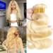 613 Bundles Blonde Bundles Human Hair 20 22 24 Inch 613 Human Hair Bundles 100% Unprocessed 10A Grade Brazilian Virgin Human Hair Bundles Body Wave Bundles 20" 22" 24" 613 blonde bundles