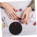 10pcs Nail Polish Palette Tray - Silicone Makeup Tool for Nail Art Black 9.5x9.5 cm - Perfect for Manicure & Painting - Buy Online on GoSupps.com