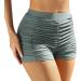 Women's High Waist Swim Shorts | Elegant Bikini Beachwear | XXL Gray V-Slit Design - Buy Online on GoSupps.com