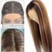 P4/30 Blonde to Brown Ombre T Part Wig | 16 Inch Straight Lace Front Human Hair Wig | Pre Plucked with 150% Density - Buy Online on GoSupps.com