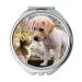 YENDOSTEEN Mirror Compact Mirror Animals Dog Cat Puppy Young Playful Curiosity Pocket Mirror portable mirror
