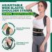 Back Brace Posture Corrector for Men & Women - Adjustable Full Back Support Pain Relief for Neck Shoulder & Back - Medium Obsidian - Buy Online on GoSupps.com