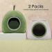 YUEPET Guinea Pig Bed 2 Pack - Washable Small Animal Hideout for Guinea Pig, Chinchilla, Hamsters - Green Yurt Tent & Gray Stump - Buy Online on GoSupps.com
