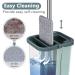 Aifacay Flat Mop Bucket System with 8 Microfiber Pads - Extended Stainless Steel Handle for Home Hardwood and Vinyl Floors - Buy Online on GoSupps.com